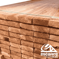 Planche non rabotée - 4.00 ml x 48 x 153 mm - Douglas - aubier toléré